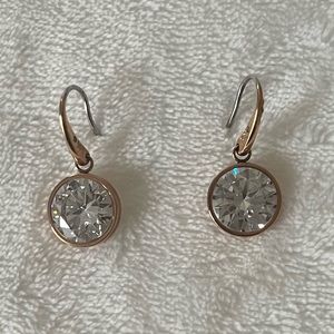 Authentic MK rose gold tone stone drop earrings. Michael Kors